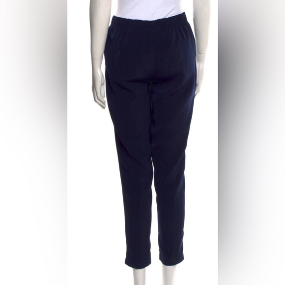 St. John Blue Ankle Cropped Dress Pants with Straight Leg Design - Picture 3 of 4